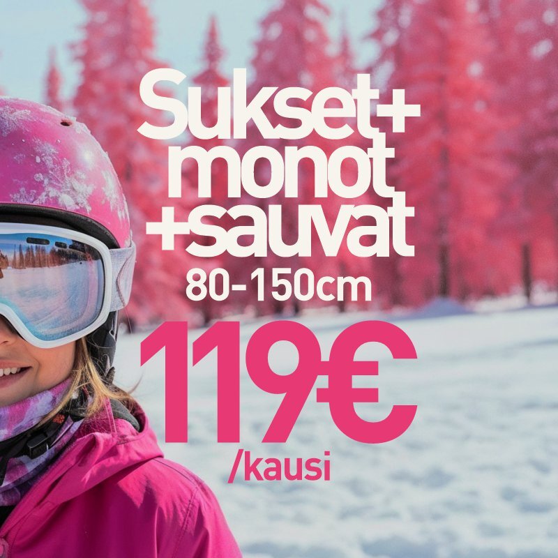 Kausivuokrat junnuille nyt 119€ – rajoitettu erä!